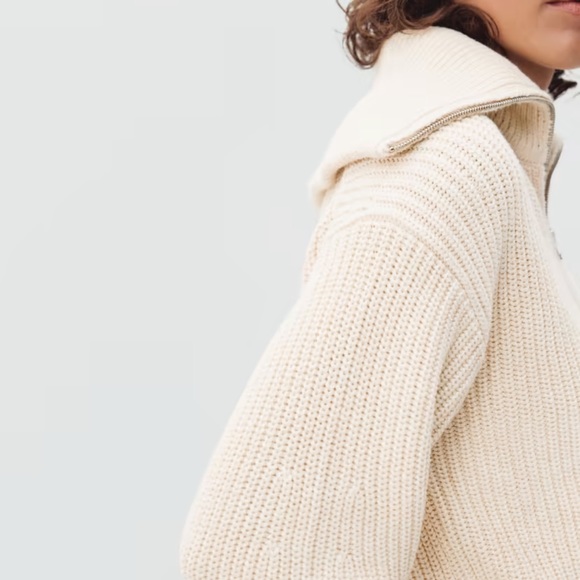 Everlane | Chunky Cardigan Knit | Canvas Cream | Size M - Picture 3 of 9